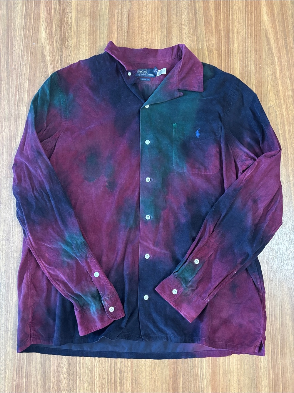 Polo by Ralph Lauren Tie-Dye Corduroy Long-Sleeve Button-Down Shirt